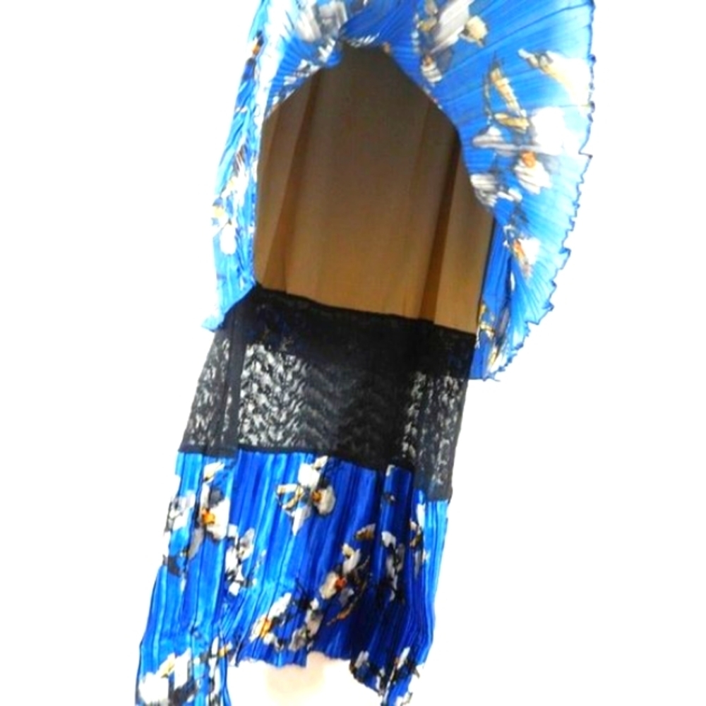 FOXIEDOX Lace Midi Dress Blue Floral Flowers Women Teen New NWT 6 MenWomenStyles - Picture 12 of 12